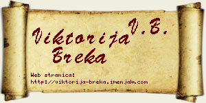 Viktorija Breka vizit kartica